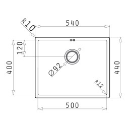 Zlewozmywak Pyramis ASTRIS 50x40 101027901